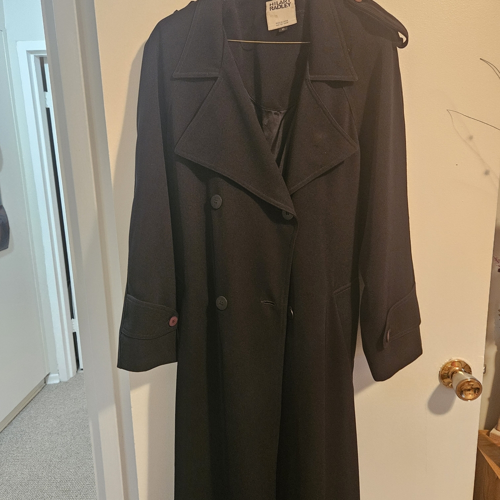 Hilary Radley Classic Navy Trench Coat